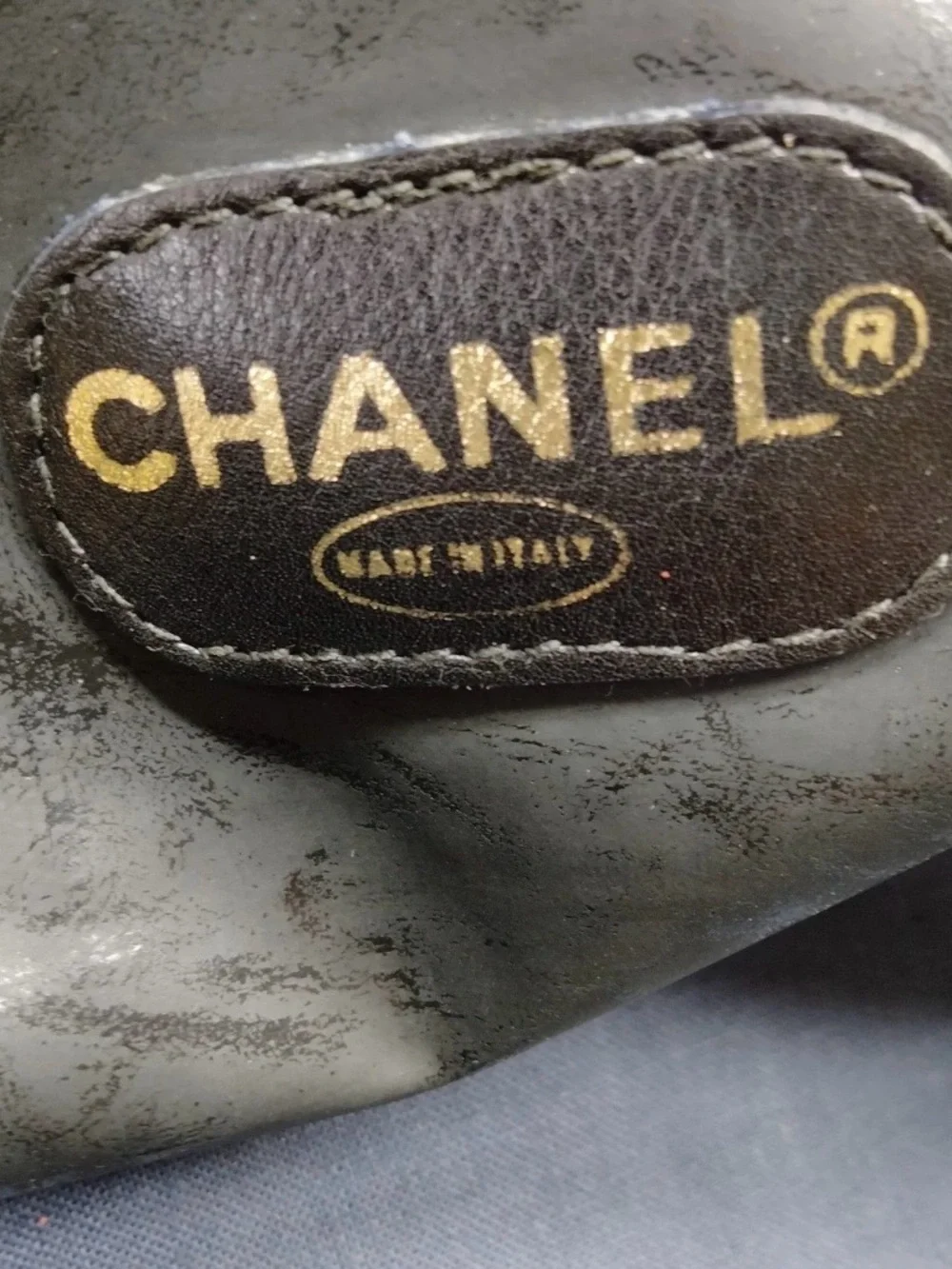 CHANEL Black Leather Tote with Gold Chain-Detail Straps